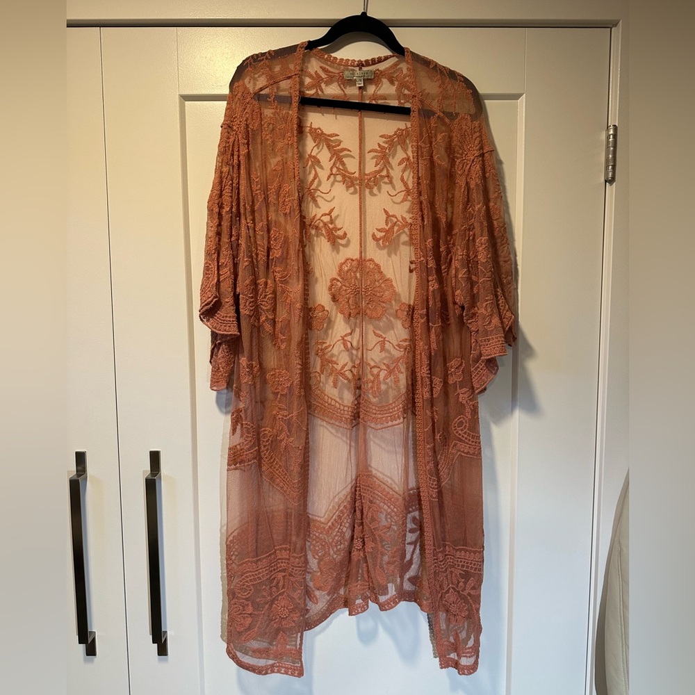 Polagram Pink Lace Kimono